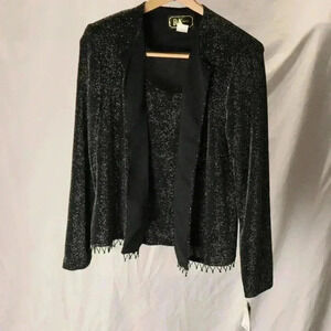 R&K vintage jacket NWT built in tanktop beaded details 360  sparkly evening wear